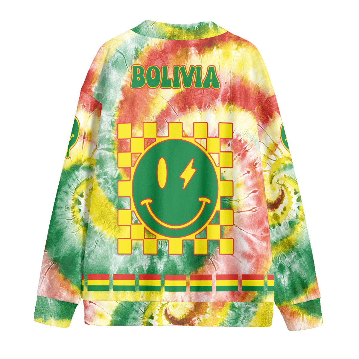 Bolivia Fleece Cardigan Custom Tie Dye Style 2