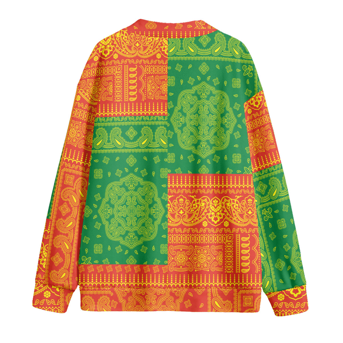 Bolivia Fleece Cardigan Flag And Paisley Basic Style 2