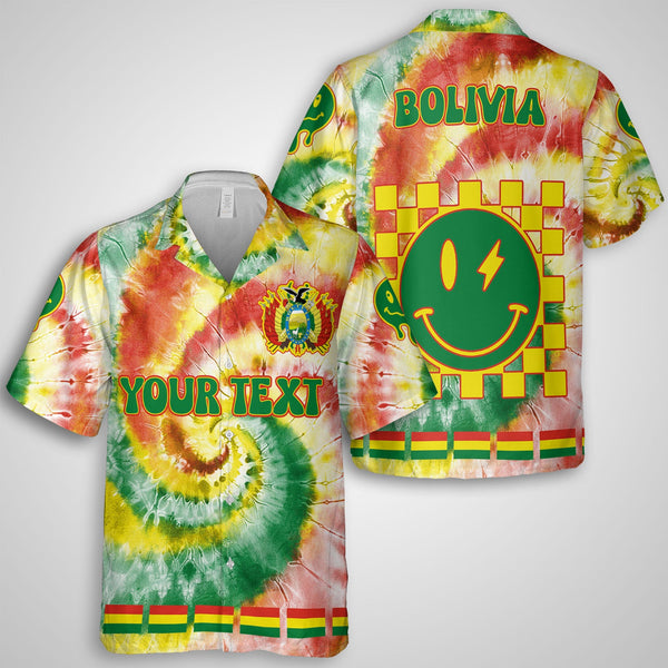 Bolivia Hawaiian Shirt Custom Tie Dye Style 1