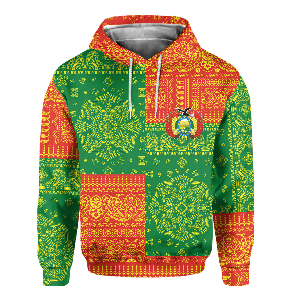 Bolivia Hoodie Flag And Paisley Basic Style 2