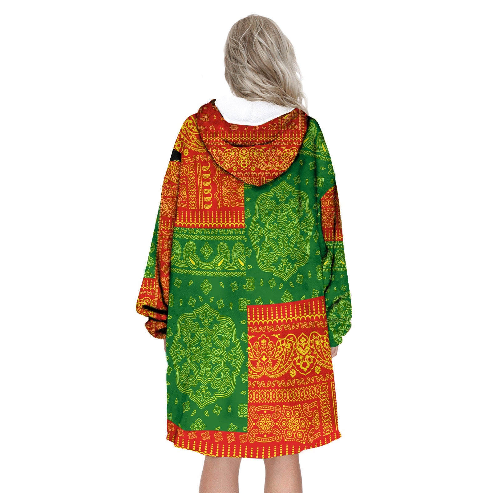 Bolivia Hoodie Blanket Flag And Paisley Basic Style 3