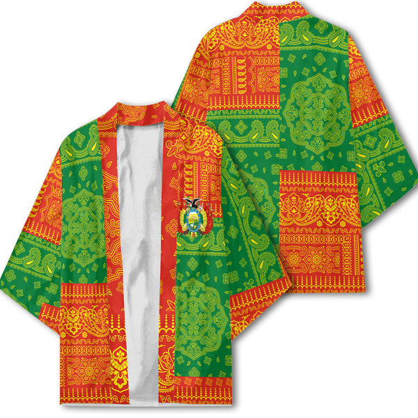 Bolivia Kimono Flag And Paisley Basic Style 1