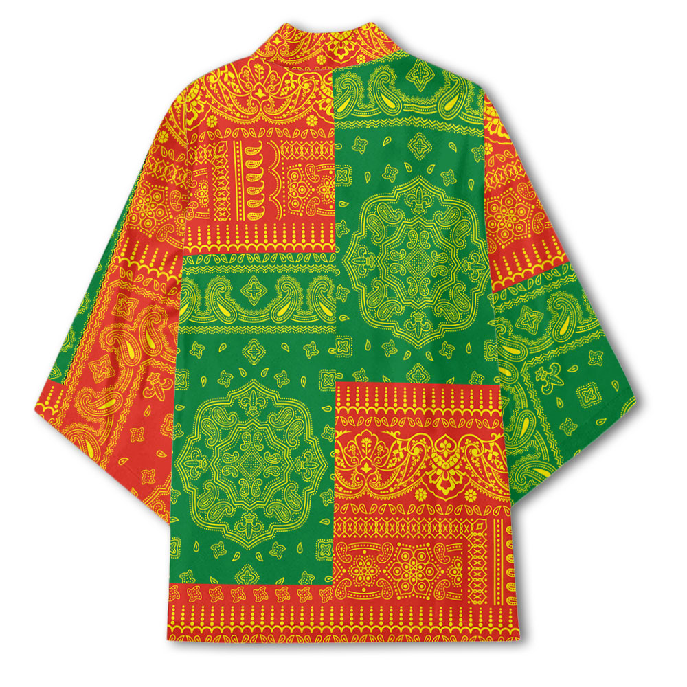 Bolivia Kimono Flag And Paisley Basic Style 3