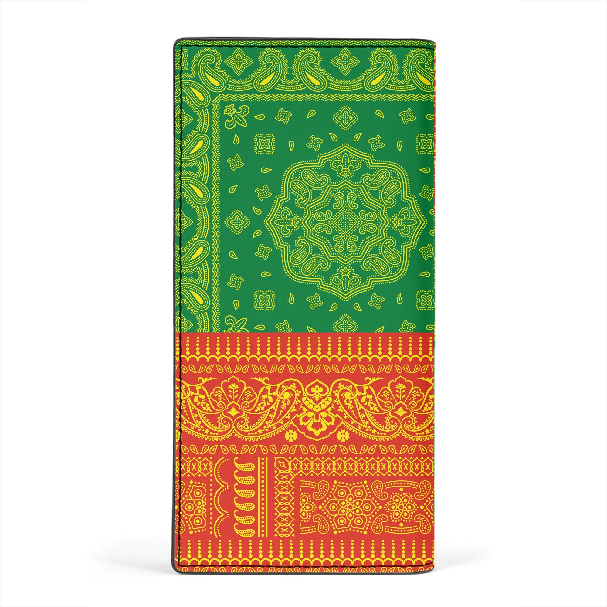 Bolivia Leather Wallet Flag And Paisley Basic Style 2