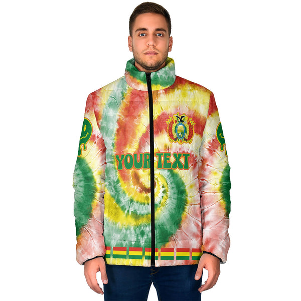 Bolivia Men Padded Jacket Custom Tie Dye Style 1