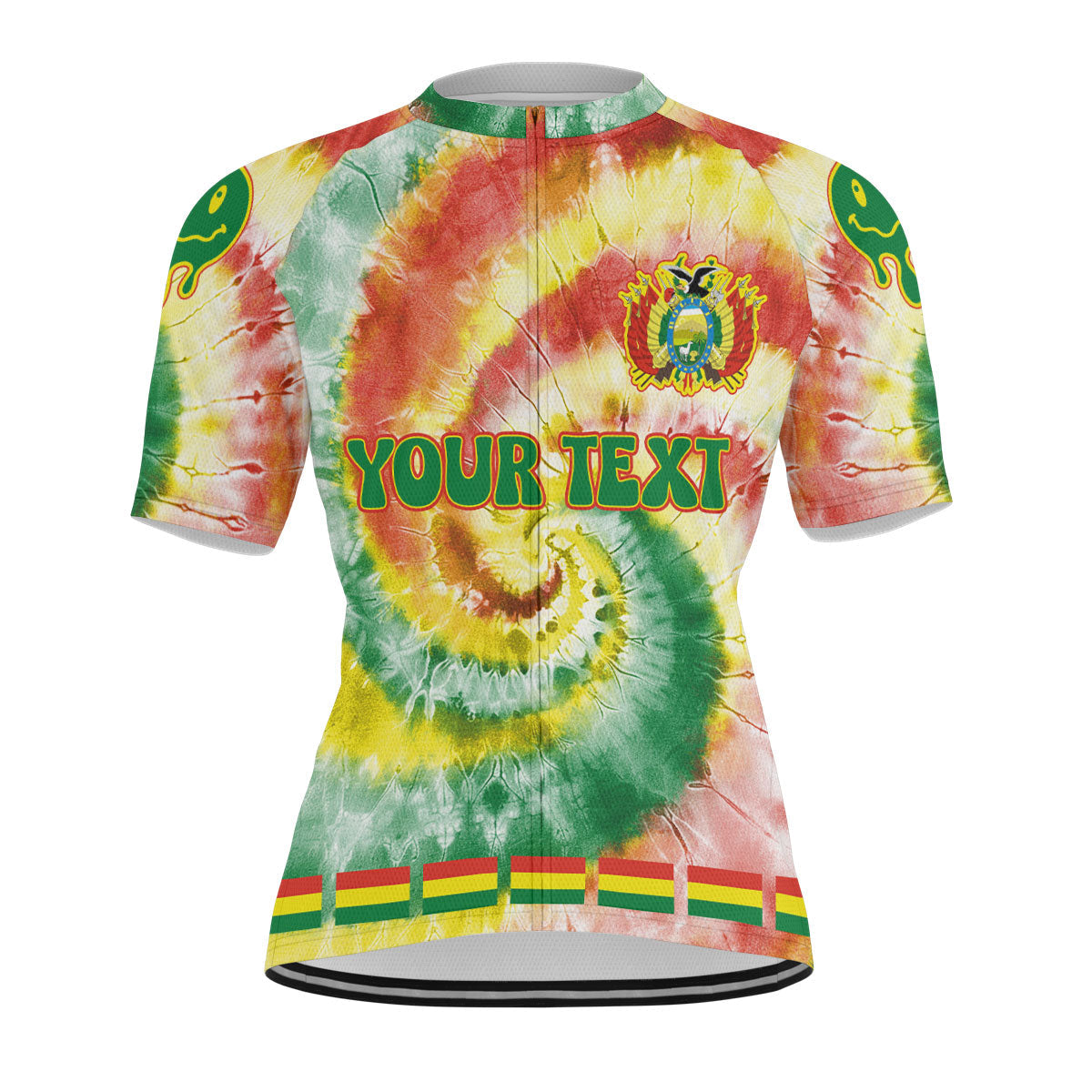 Bolivia Men Cycling Jersey Custom Tie Dye Style 1