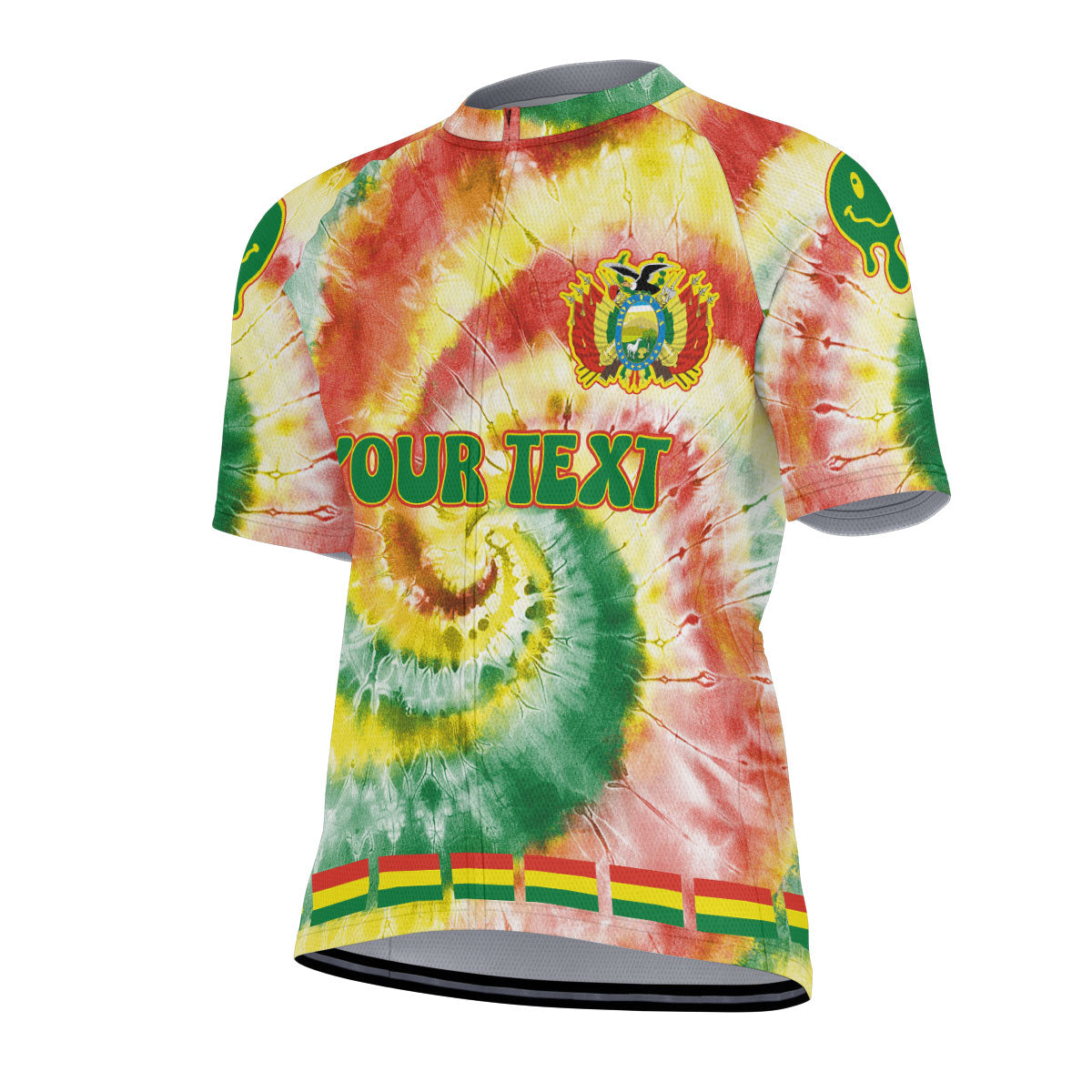 Bolivia Men Cycling Jersey Custom Tie Dye Style 3