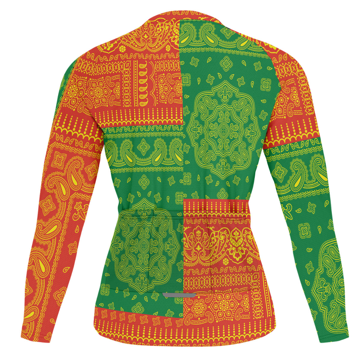 Bolivia Raglan Men Cycling Jersey Long Sleeve Flag And Paisley Basic Style 2