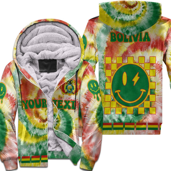 Bolivia Sherpa Hoodie Custom Tie Dye Style 1