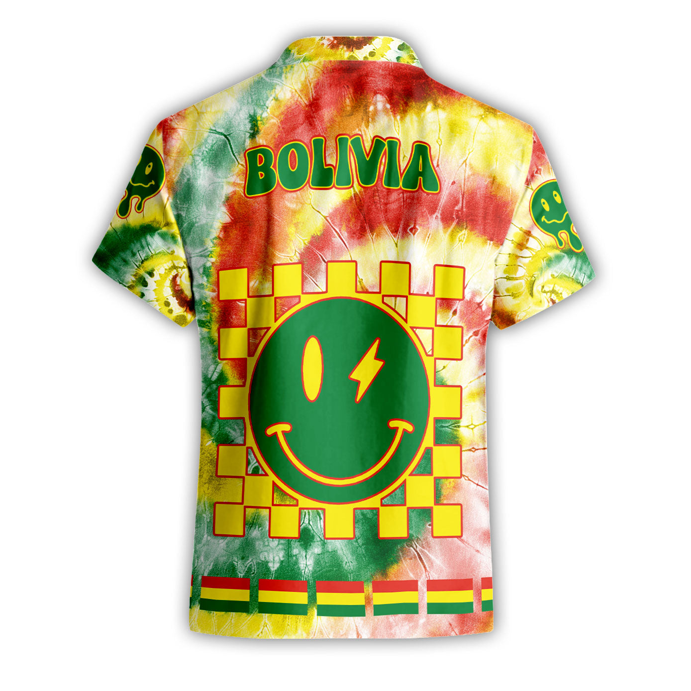 Bolivia Short Sleeve Shirt Custom Tie Dye Style 2