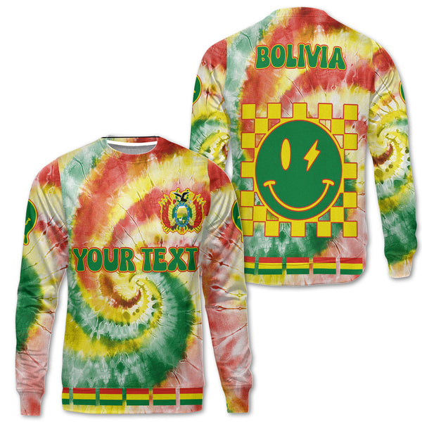 Bolivia Sweatshirt Custom Tie Dye Style 1