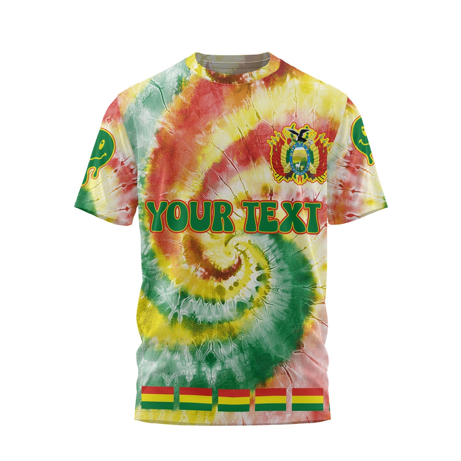 Bolivia T Shirt Custom Tie Dye Style 1