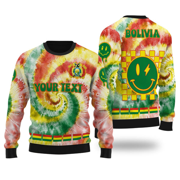 Bolivia Ugly Sweater Custom Tie Dye Style 1