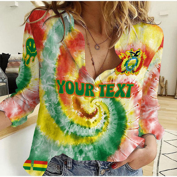 Bolivia Women Casual Shirt Custom Tie Dye Style 1