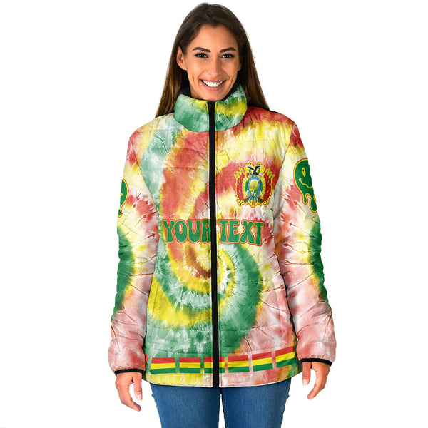 Bolivia Women Padded Jacket Custom Tie Dye Style 1