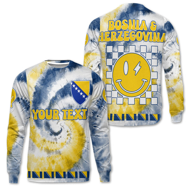 Bosnia And Herzegovina Sweatshirt Custom Tie Dye Style 1