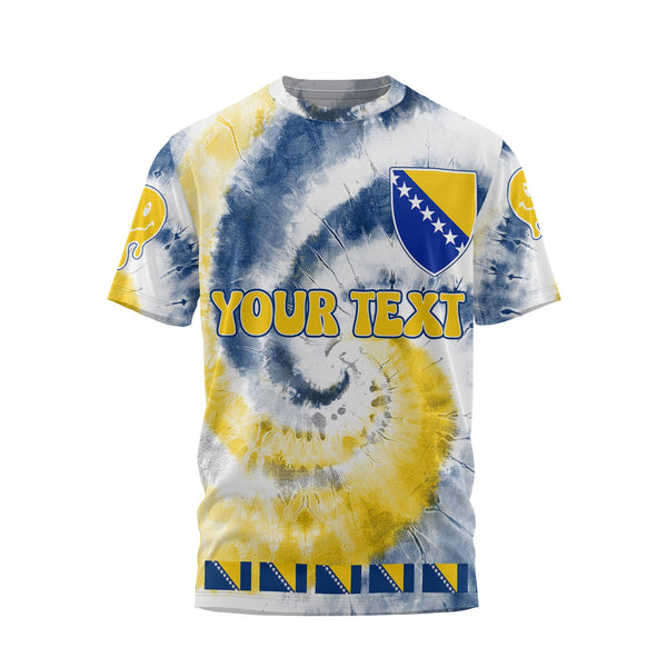 Bosnia And Herzegovina T Shirt Custom Tie Dye Style 1