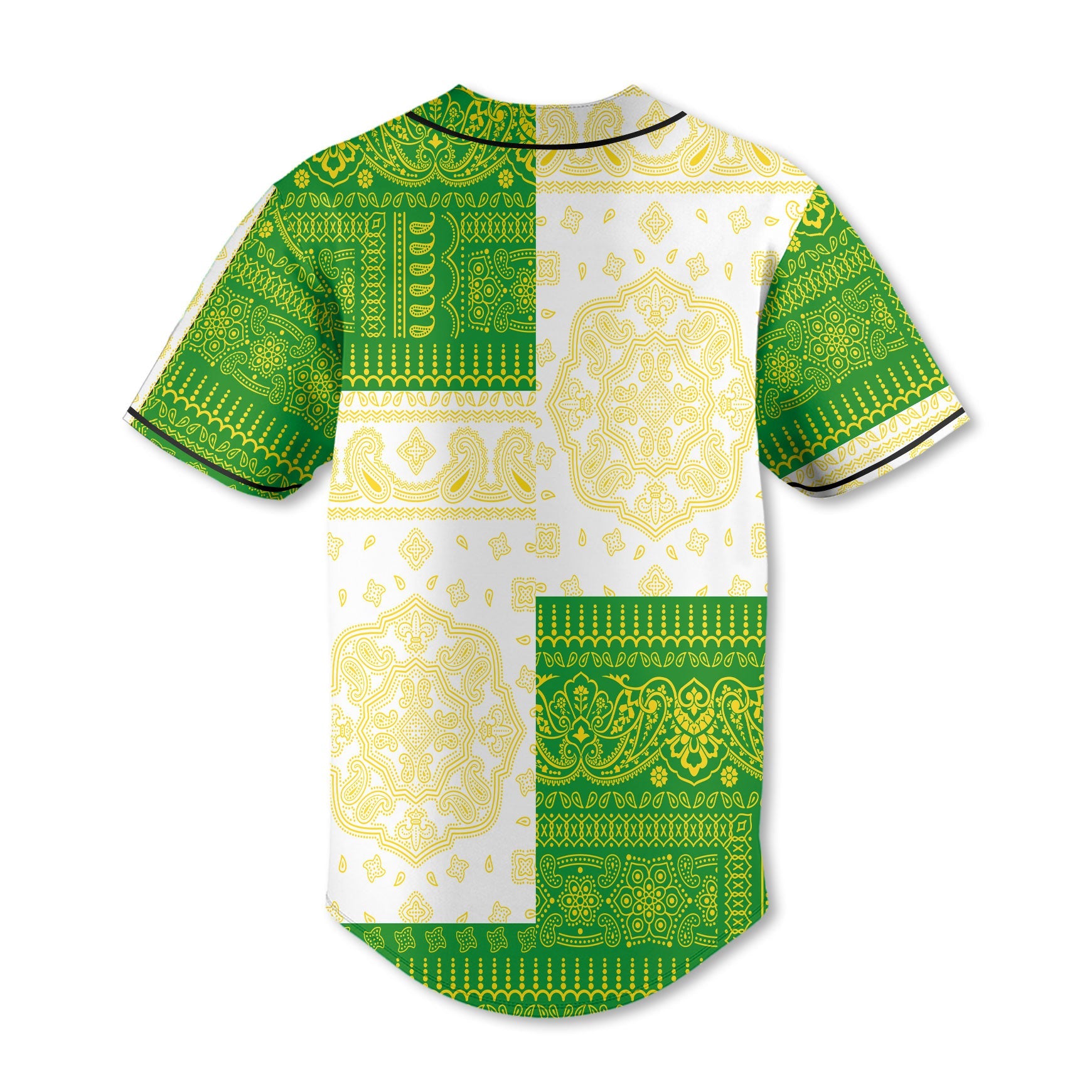 Brazil Baseball Jersey Flag And Paisley Basic Style 3