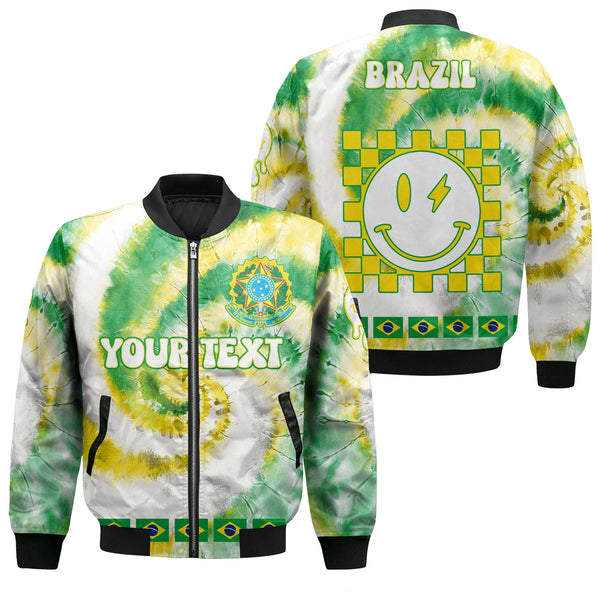 Brazil Bomber Jacket Custom Tie Dye Style 1