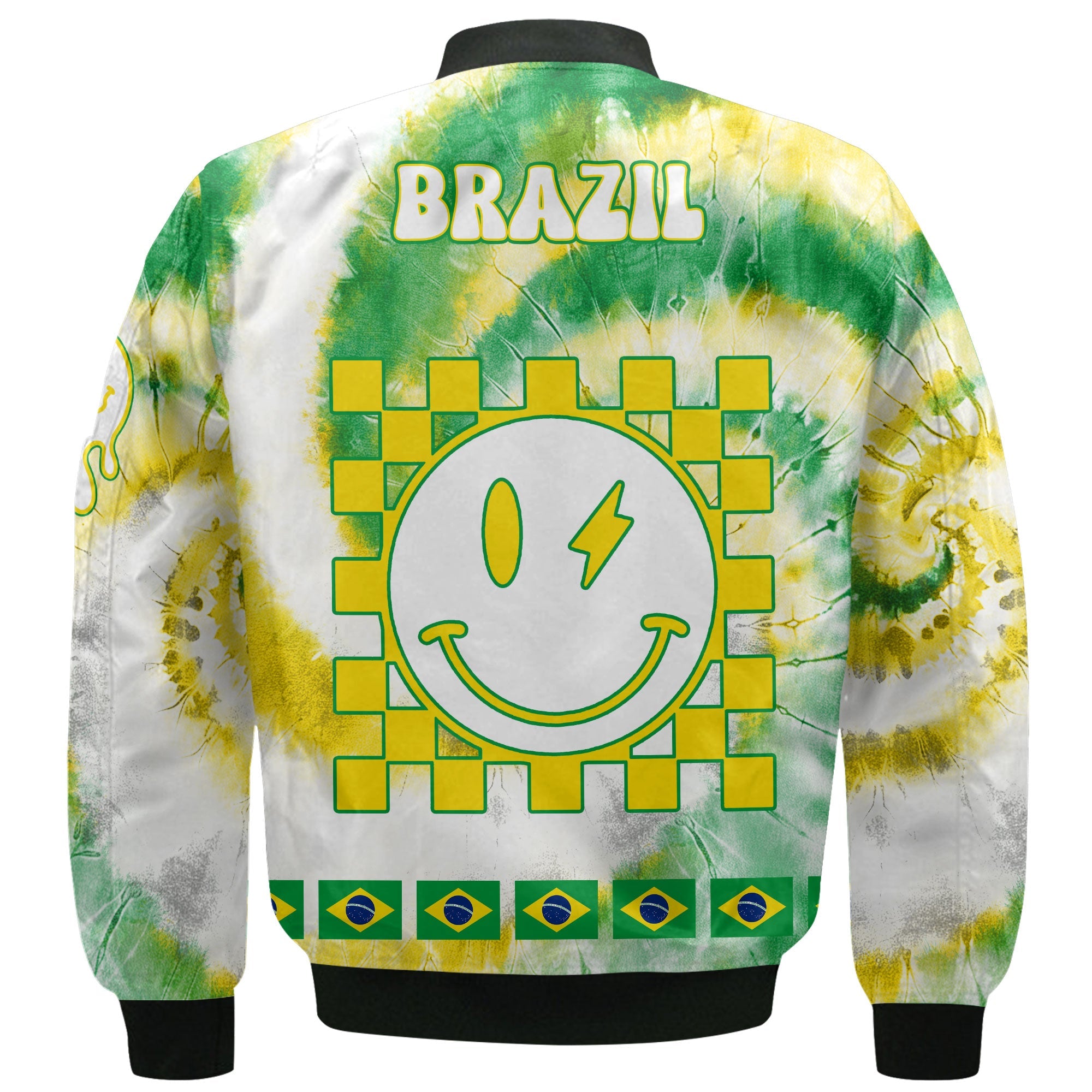 Brazil Bomber Jacket Custom Tie Dye Style 3