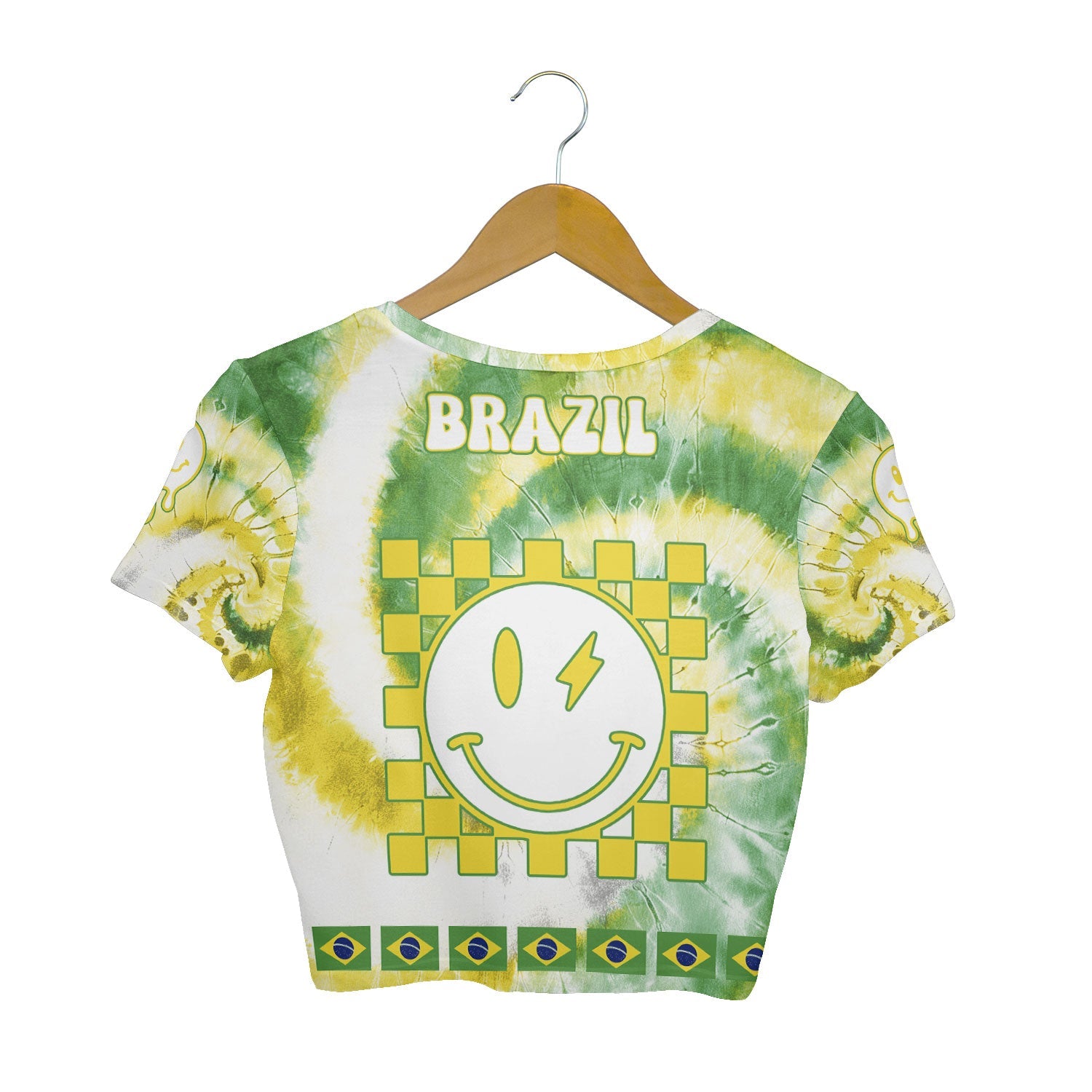 Brazil Croptop T Shirt Custom Tie Dye Style 2