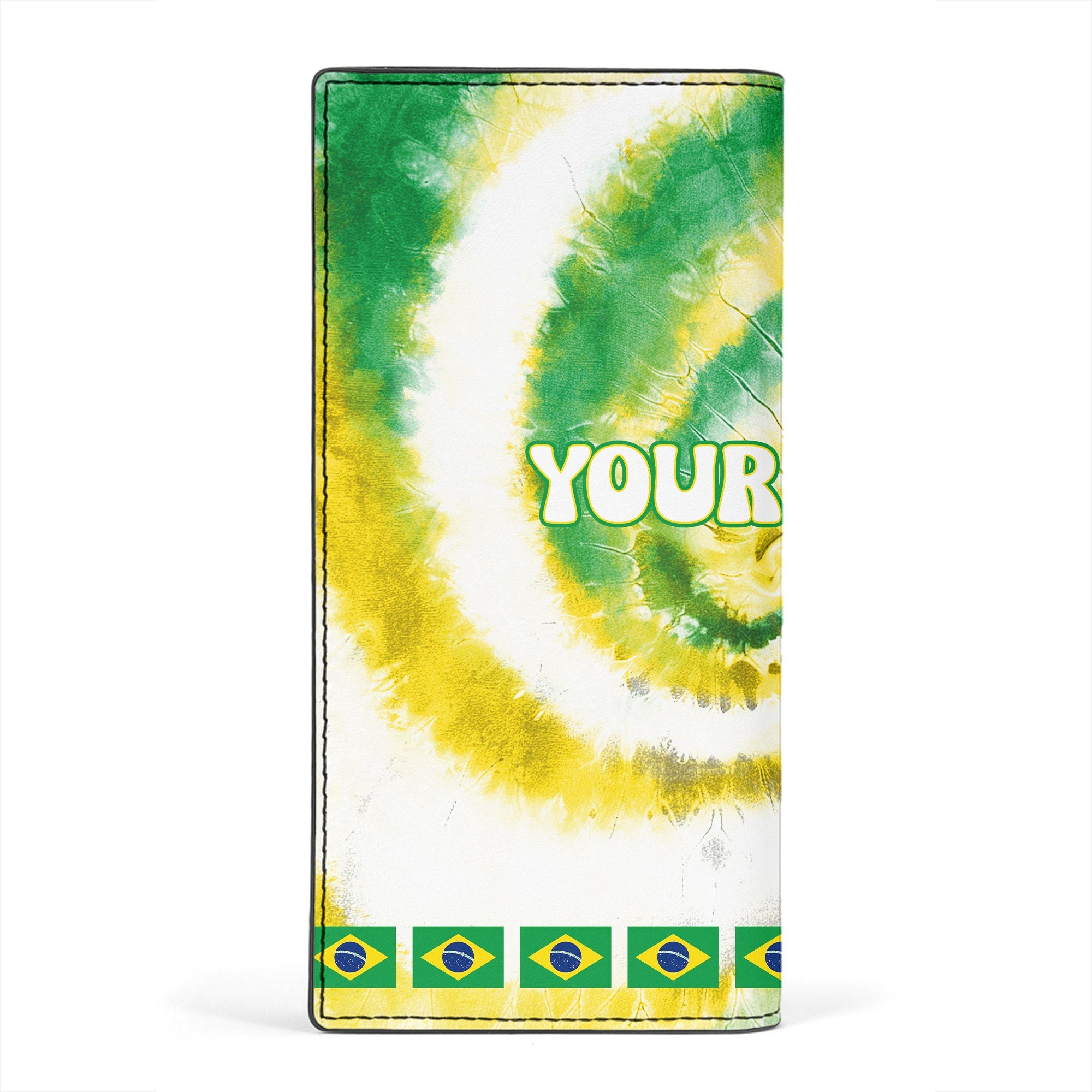 Brazil Leather Wallet Custom Tie Dye Style 2