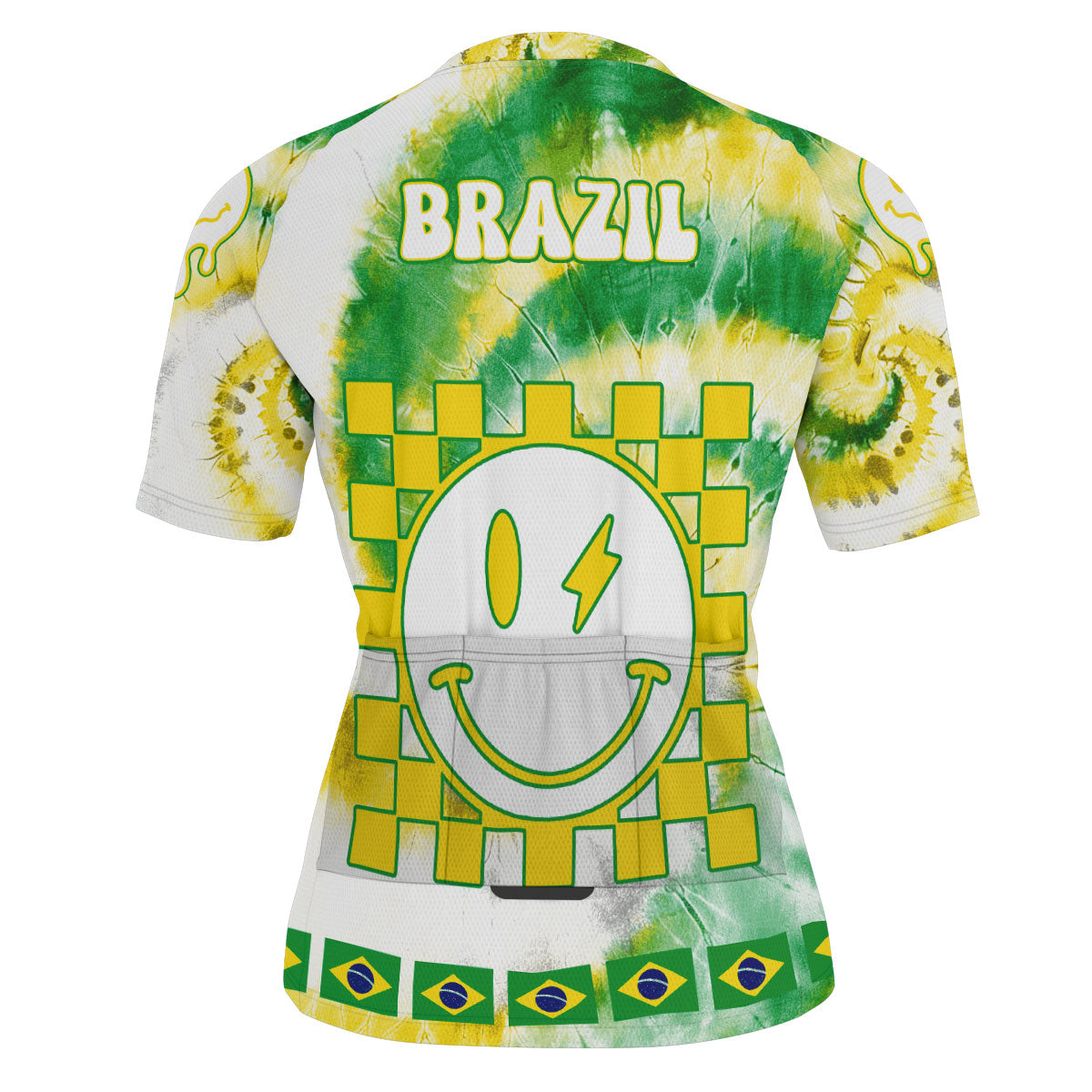 Brazil Men Cycling Jersey Custom Tie Dye Style 3