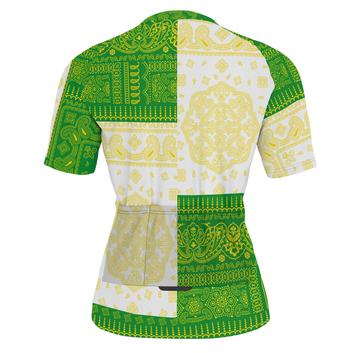 Brazil Men Cycling Jersey Flag And Paisley Basic Style 3