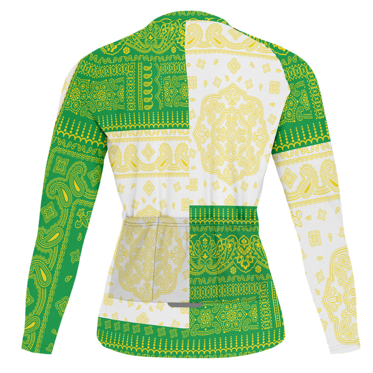 Brazil Raglan Men Cycling Jersey Long Sleeve Flag And Paisley Basic Style 2