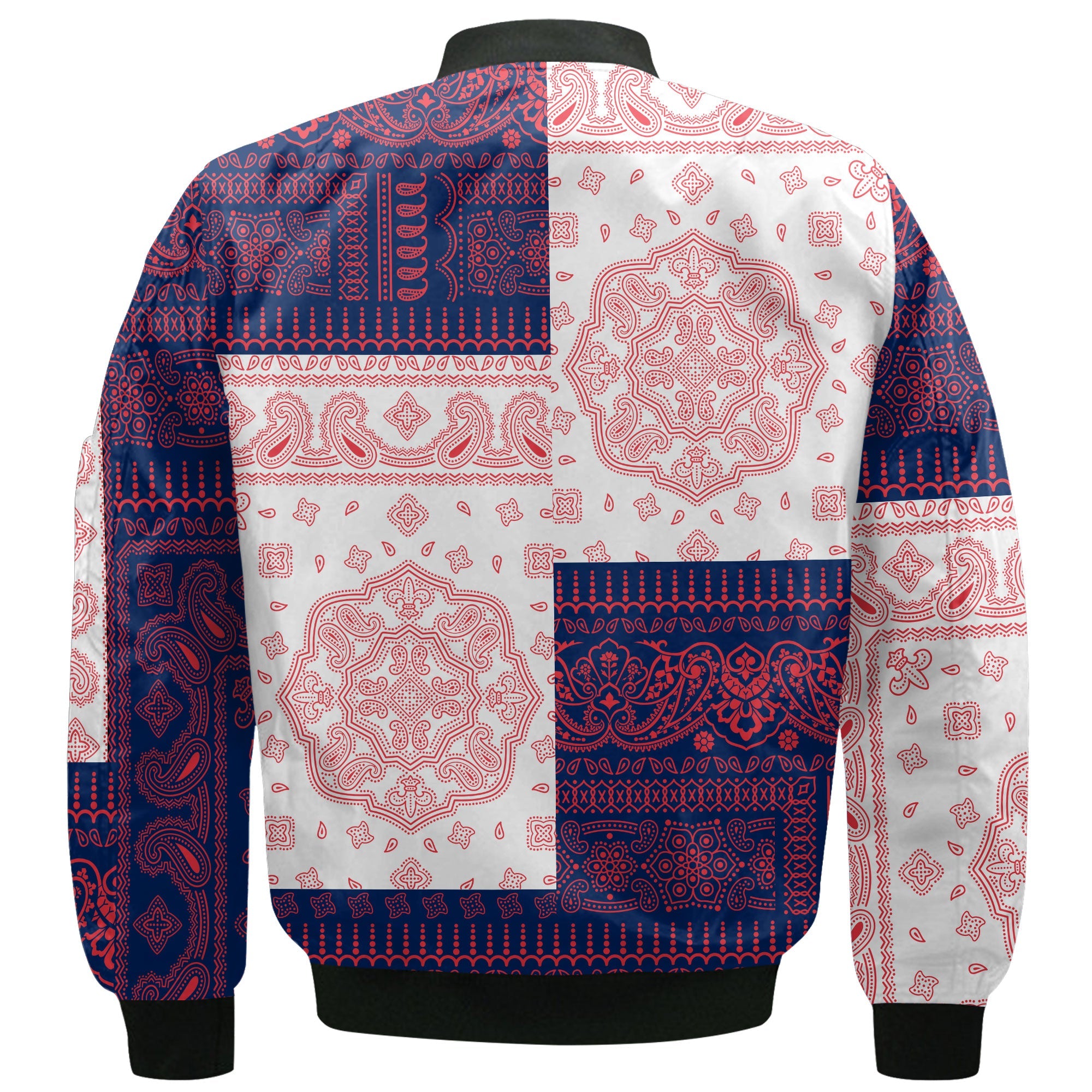 British Virgin Islands Bomber Jacket Flag And Paisley Basic Style 3