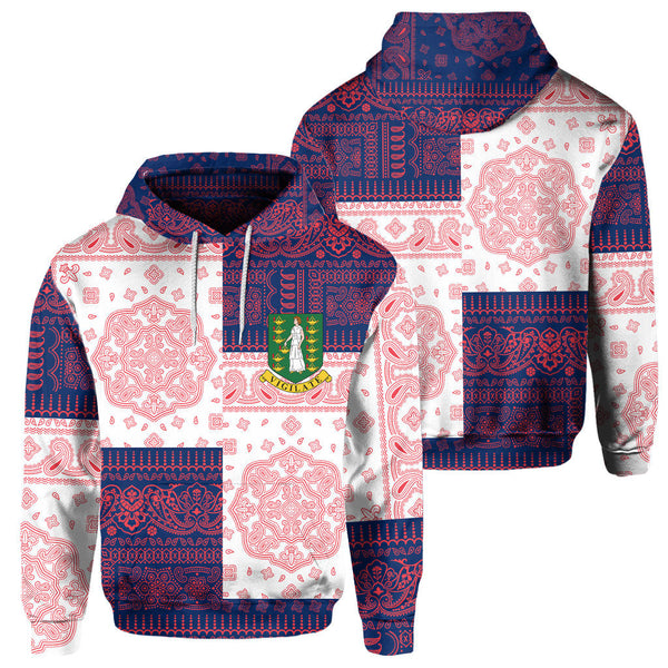 British Virgin Islands Hoodie Flag And Paisley Basic Style 1