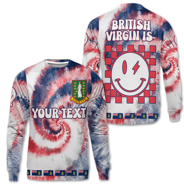 British Virgin Islands Sweatshirt Custom Tie Dye Style 1