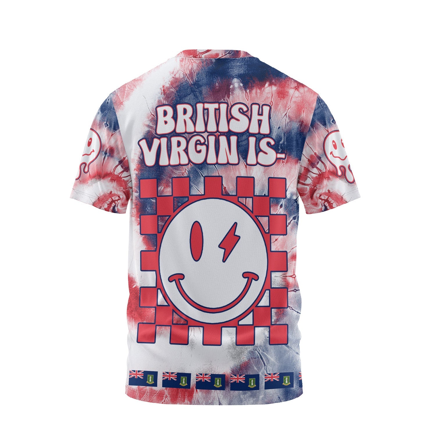 British Virgin Islands T Shirt Custom Tie Dye Style 2