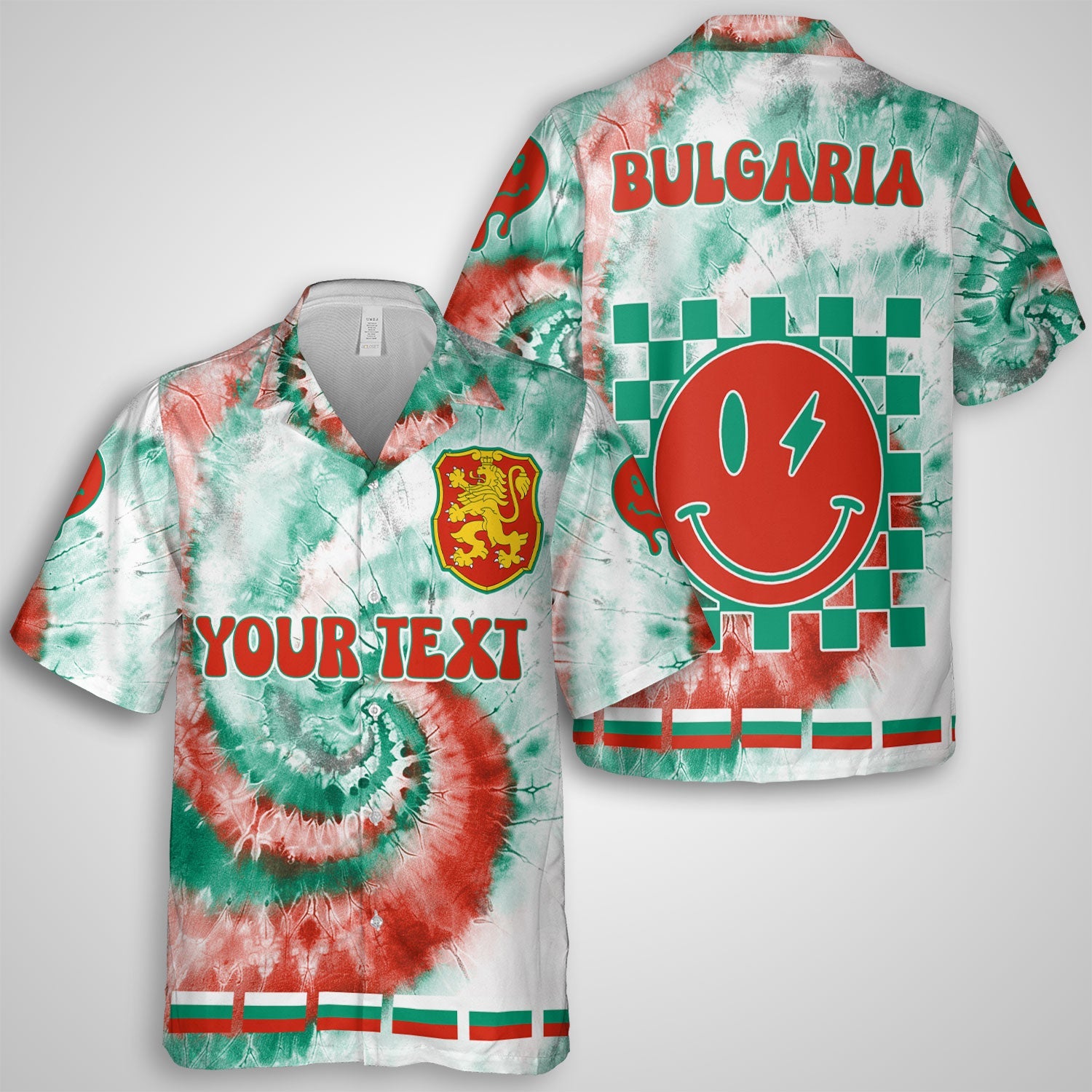 Bulgaria Hawaiian Shirt Custom Tie Dye Style 1