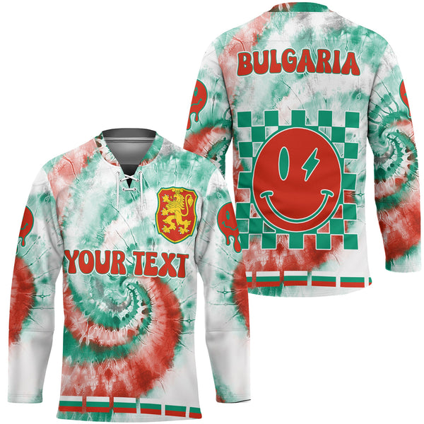 Bulgaria Hockey Jersey Custom Tie Dye Style 1