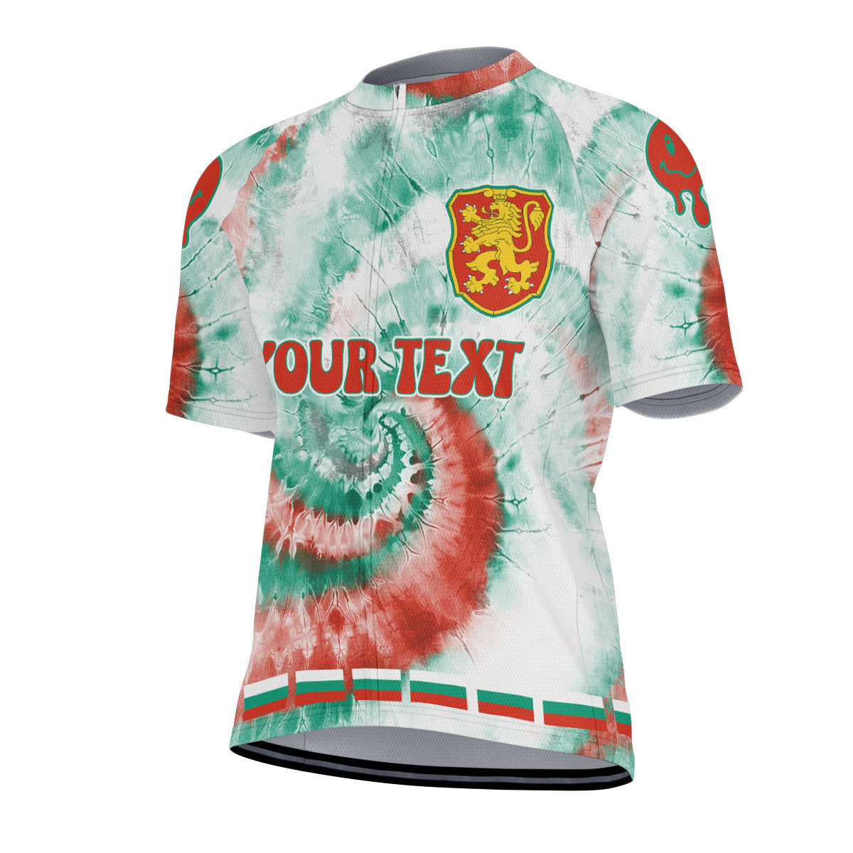 Bulgaria Men Cycling Jersey Custom Tie Dye Style 2