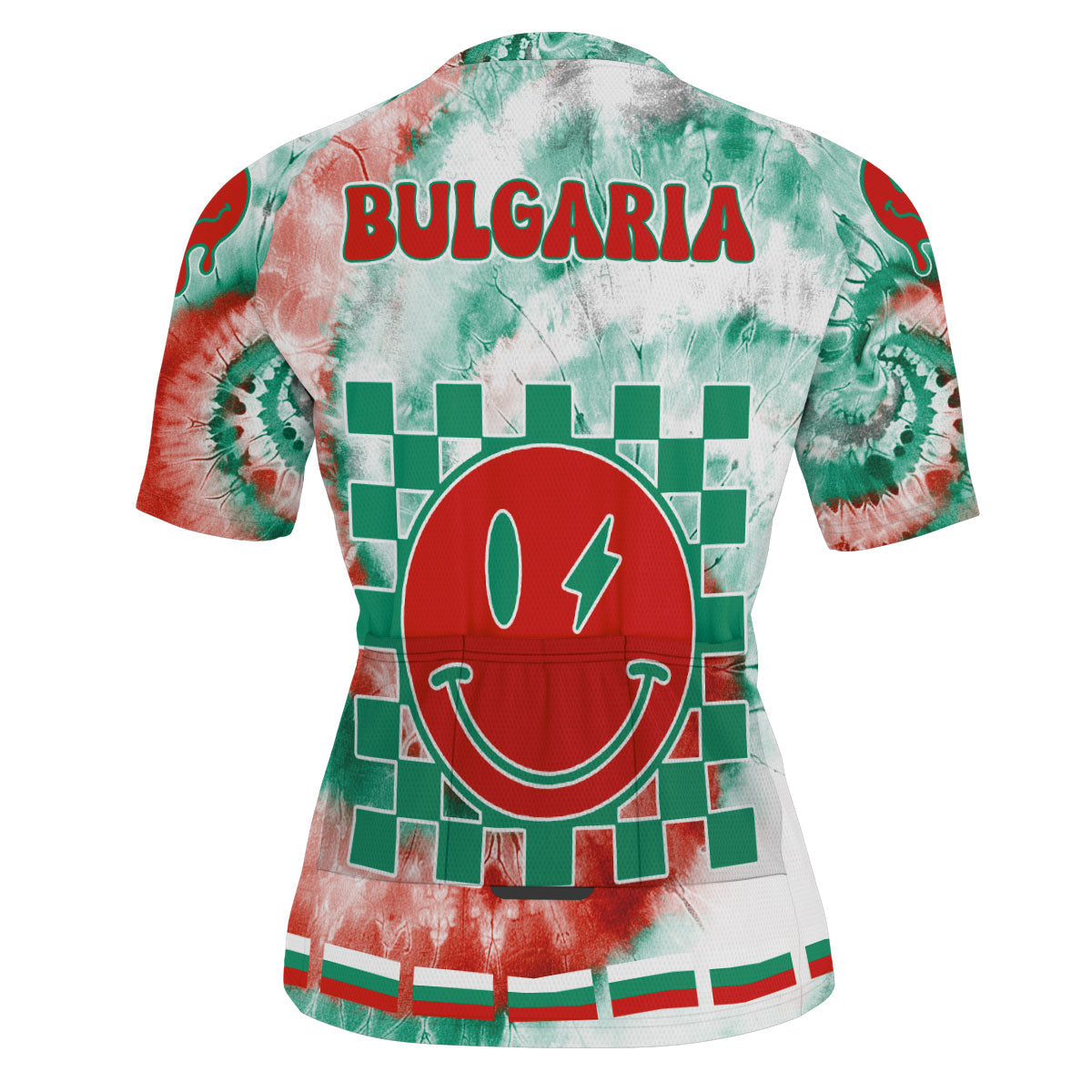 Bulgaria Men Cycling Jersey Custom Tie Dye Style 3