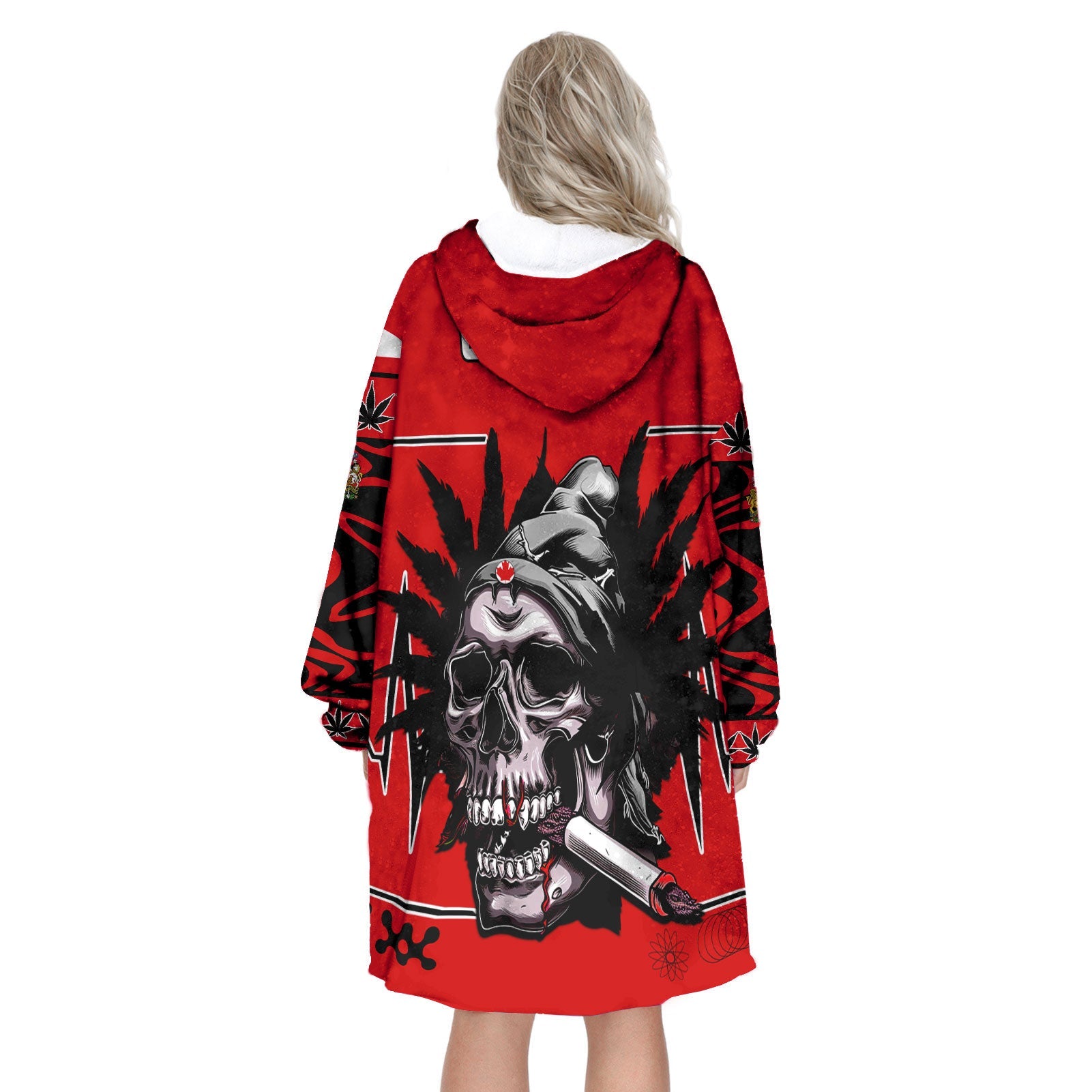 Canada Snug Hoodie Flag & Coat Of Arms Marijuanas Style