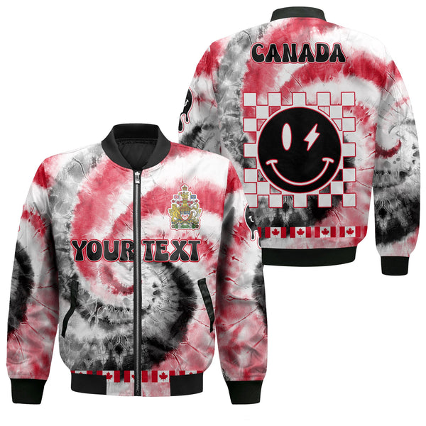 Canada Bomber Jacket Custom Tie Dye Style 1