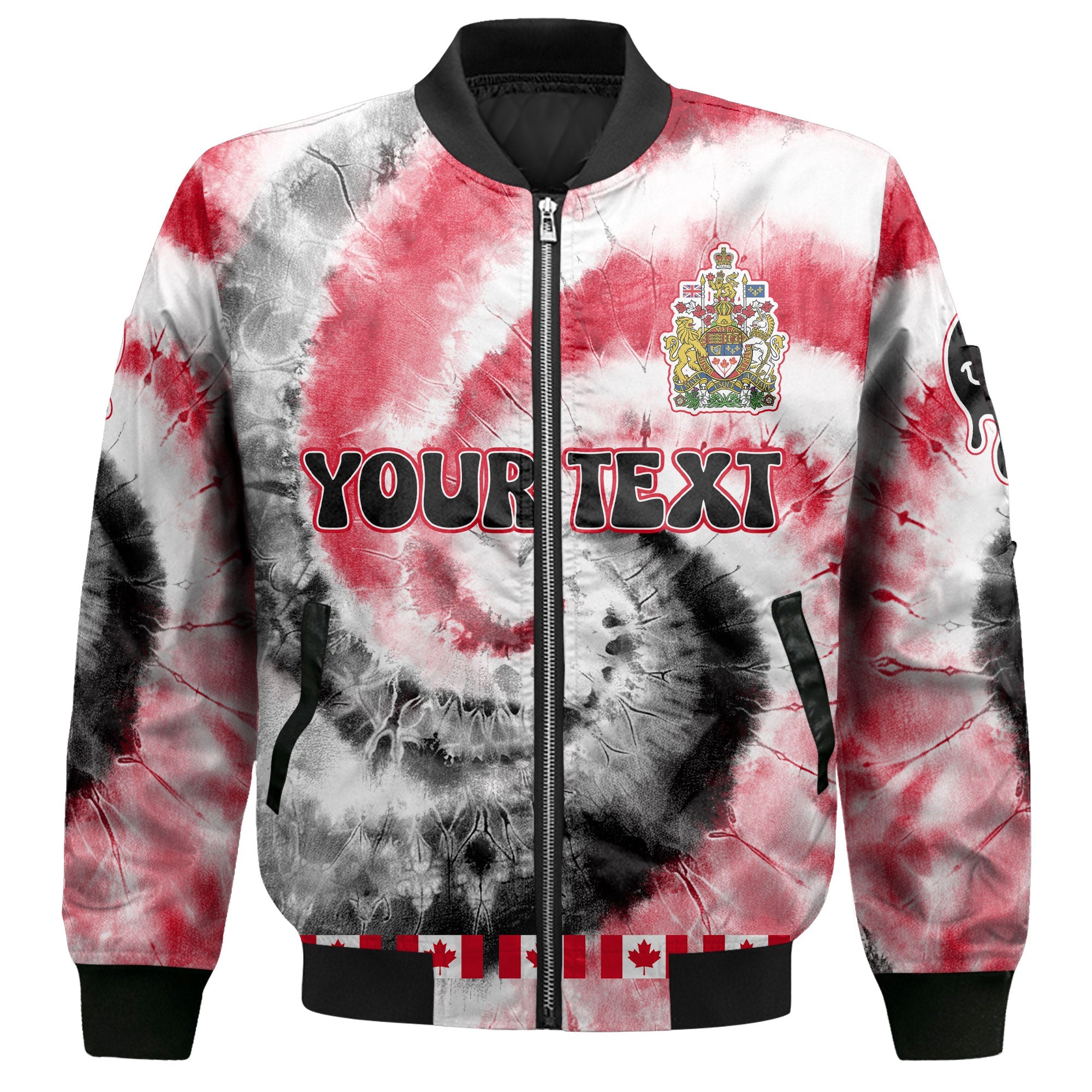 Canada Bomber Jacket Custom Tie Dye Style 2