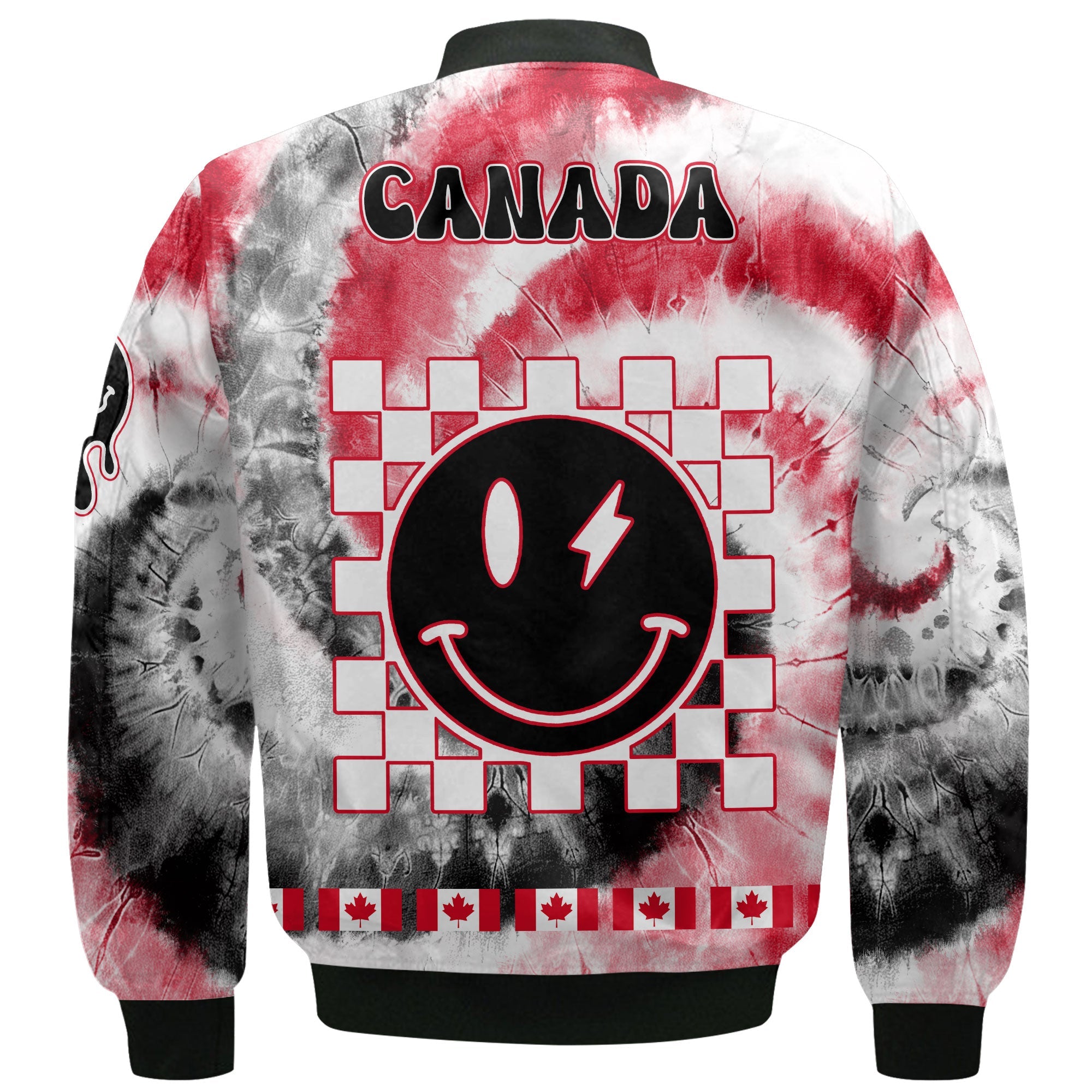 Canada Bomber Jacket Custom Tie Dye Style 3