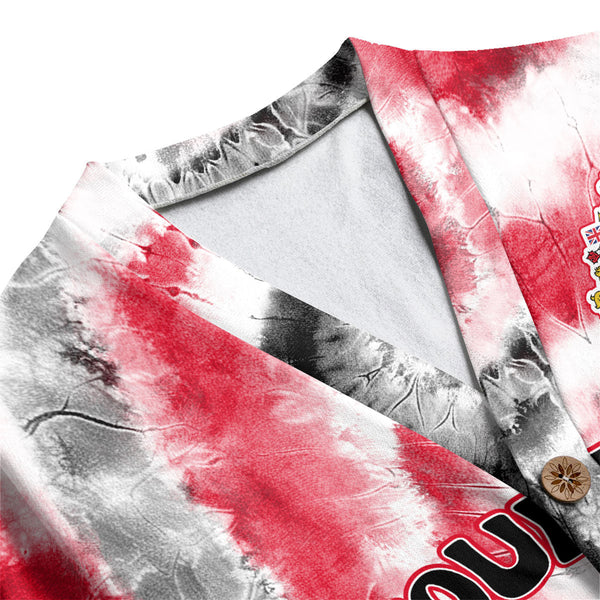 Canada Fleece Cardigan Custom Tie Dye Style 1