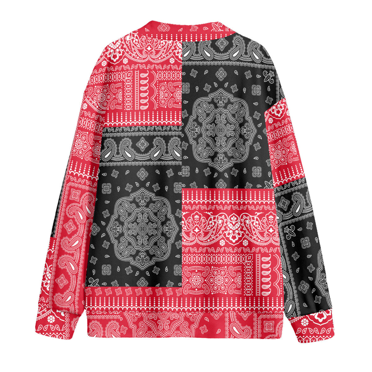 Canada Fleece Cardigan Flag And Paisley Basic Style 2