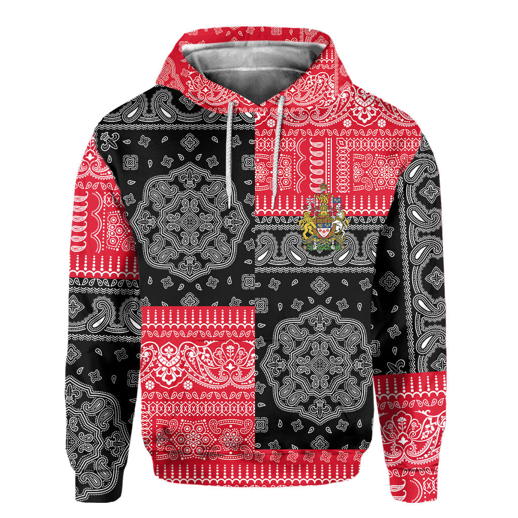 Canada Hoodie Flag And Paisley Basic Style 2