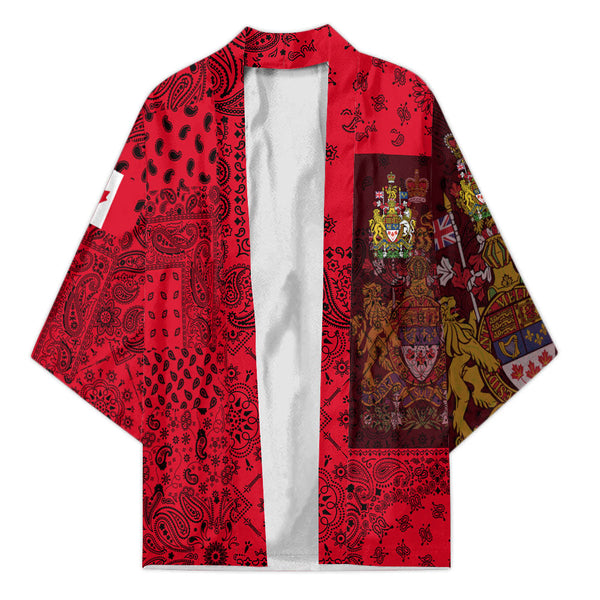 Canada Kimono Paisley Flag And Skull Style 1