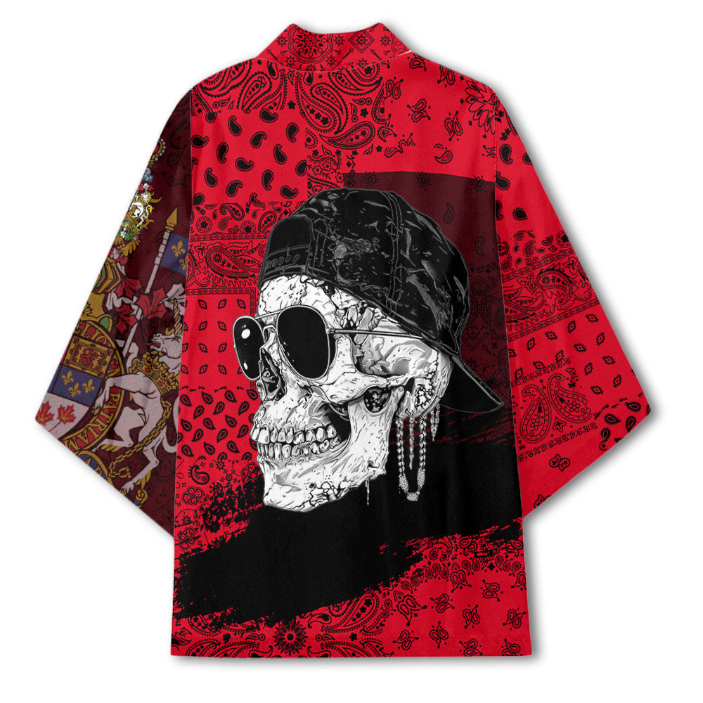 Canada Kimono Paisley Flag And Skull Style 3