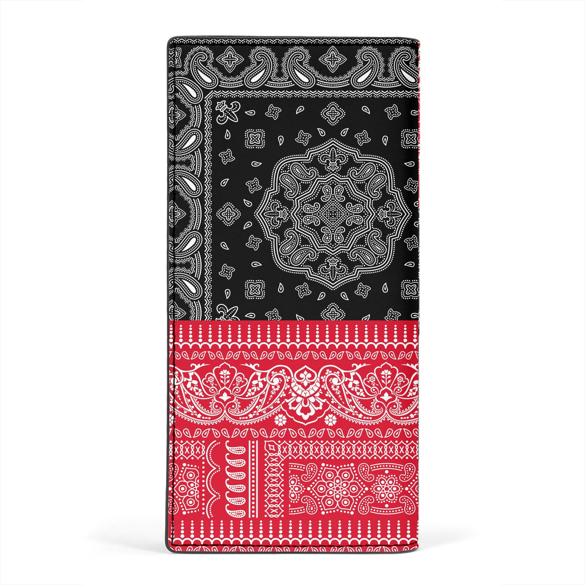 Canada Leather Wallet Flag And Paisley Basic Style 2