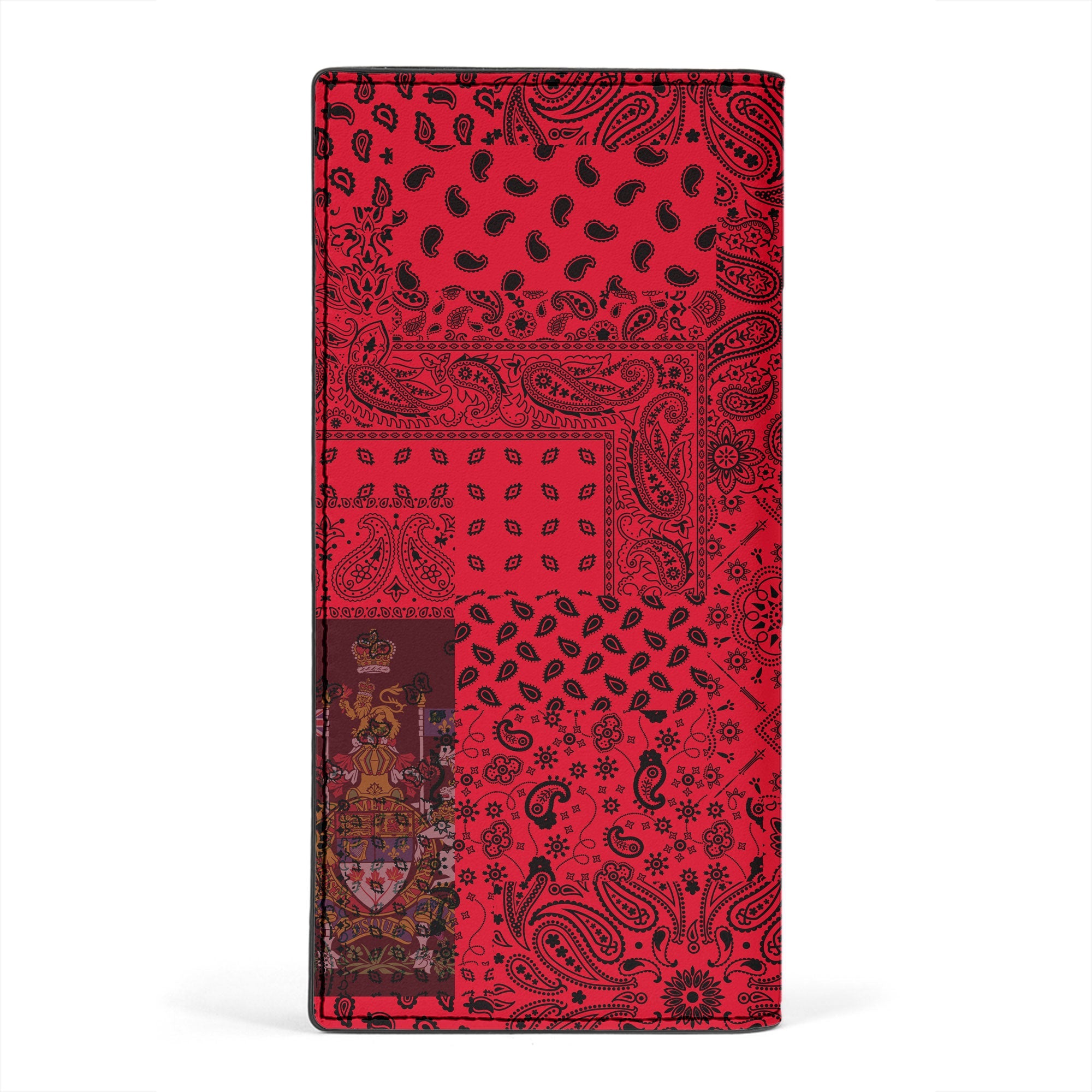 Canada Leather Wallet Paisley Flag And Skull Style 2