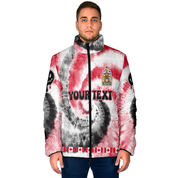 Canada Men Padded Jacket Custom Tie Dye Style 1