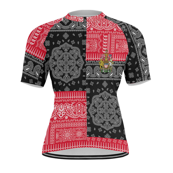 Canada Men Cycling Jersey Flag And Paisley Basic Style 1